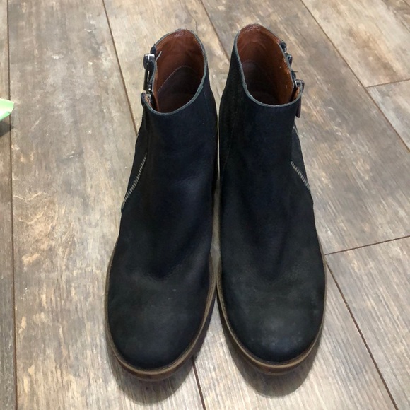 Lucky Brand Roquee Black Double Zip Ankle Boots - Picture 12 of 13